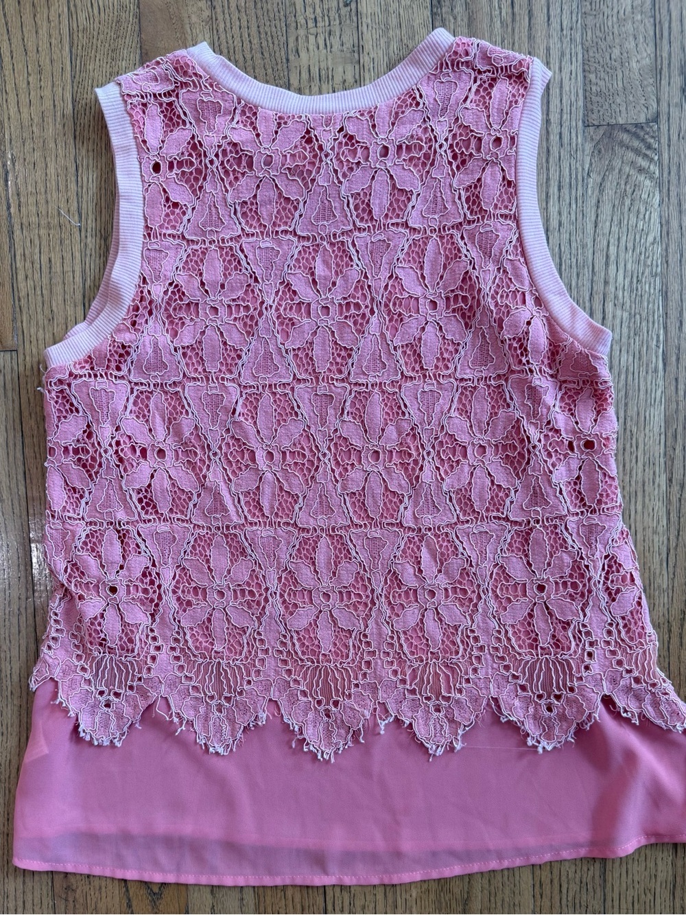 Umgee Blush Pink Lace Overlay Sleeveless Blouse Women’s Small Boutique Top - Picture 4 of 4